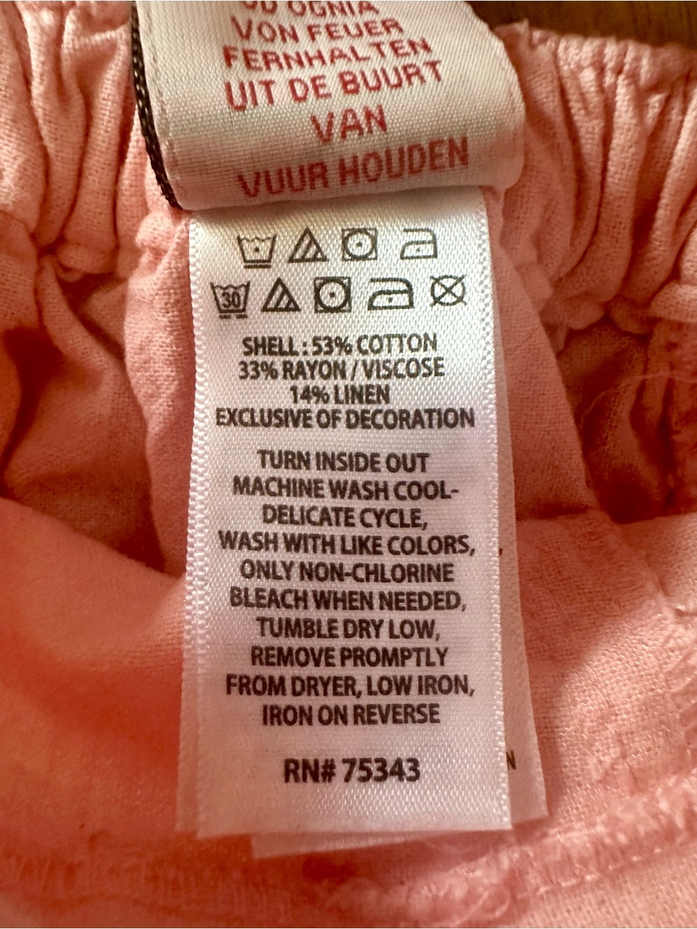 Joie Baby Girls Pink Linen Blend Embroidered Ruffle Set 18M - Picture 7 of 8